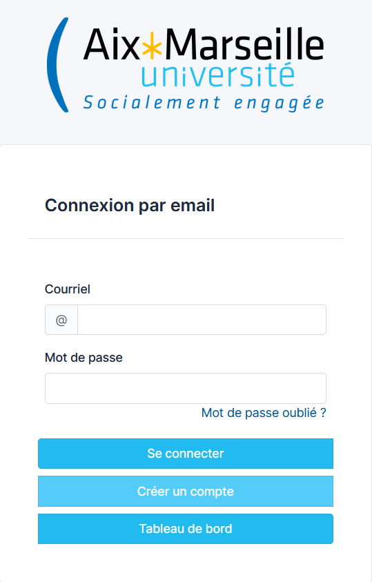 facilitamu : l'interface de création de compte avec adresse email perso
